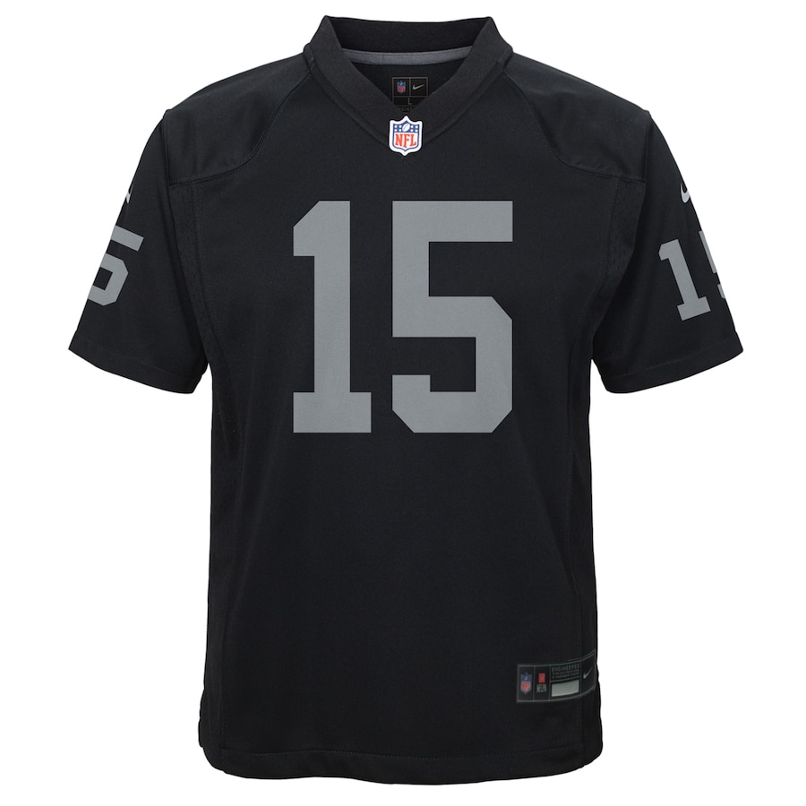 Fernando Mendoza Las Vegas Raiders Nike Youth Team Game Jersey - Black thumbnail 3