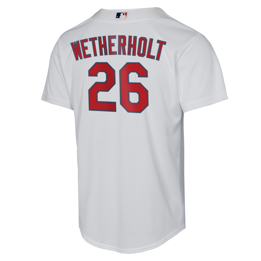 JJ Wetherholt St. Louis Cardinals Nike Youth Home Replica Jersey - White thumbnail 4