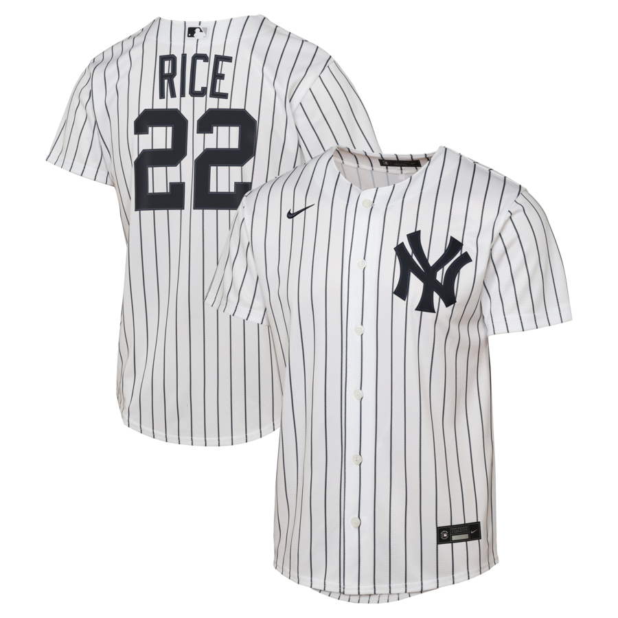 Ben Rice New York Yankees Nike Youth Home Replica Jersey - White thumbnail 1