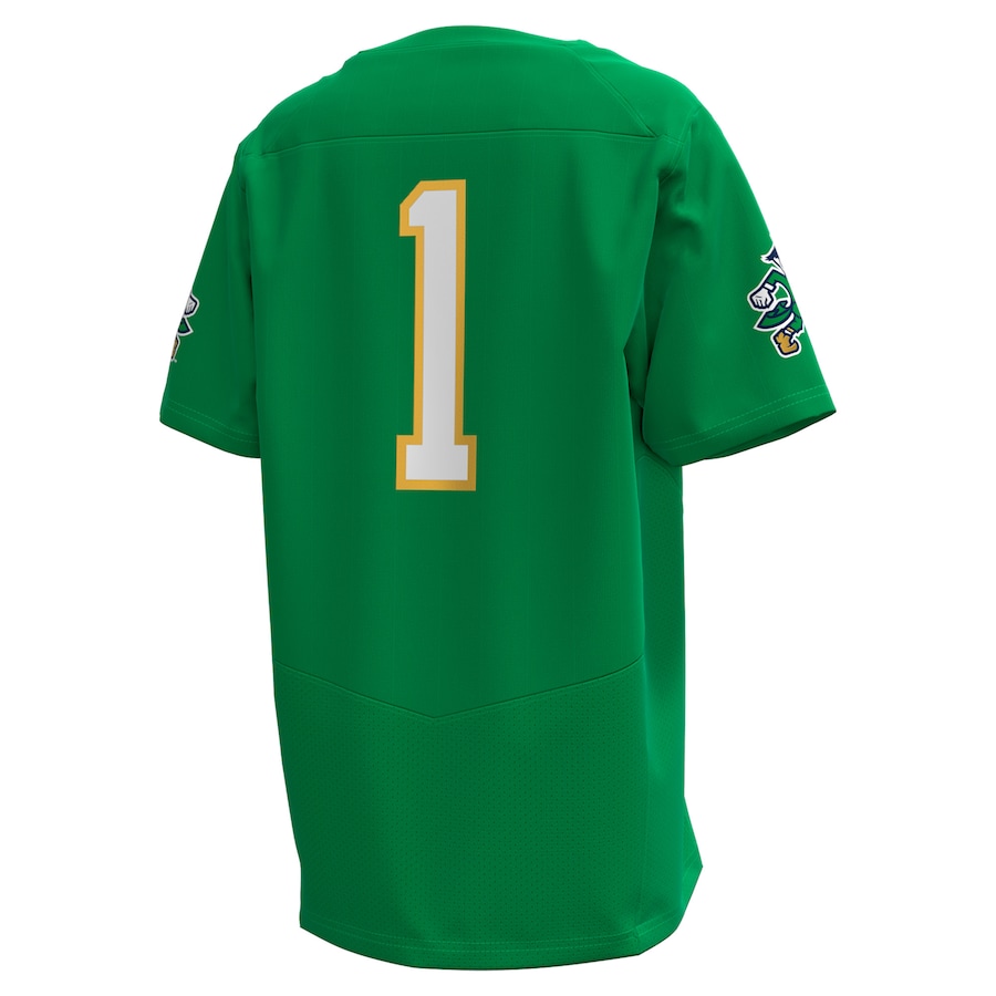 #1 Notre Dame Fighting Irish Under Armour Youth Alternate Irish Wear Green Replica Football Jersey - Kelly Green thumbnail 4