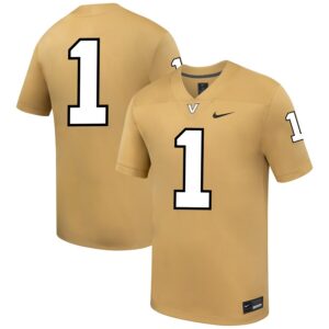 #1 Vanderbilt Commodores Nike Replica Football Jersey - Gold