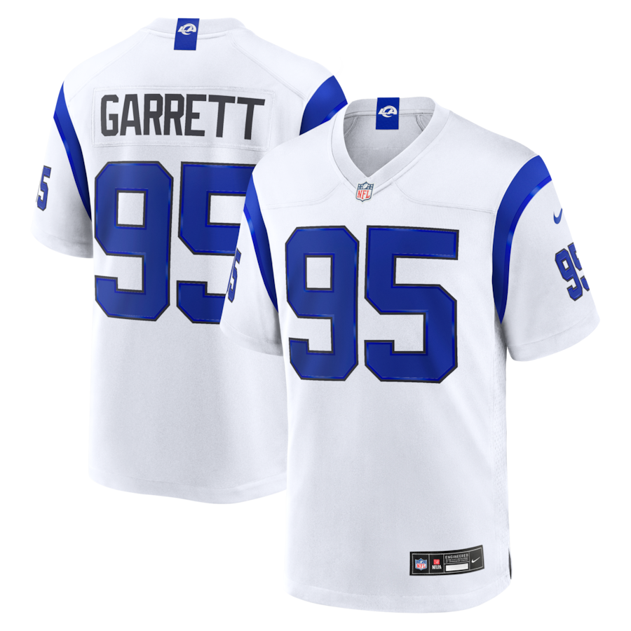 Myles Garrett Los Angeles Rams Nike Fearsome White Game Jersey thumbnail 2