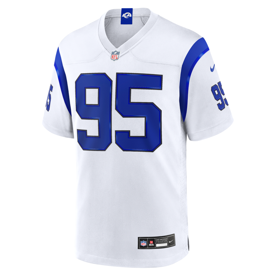 Myles Garrett Los Angeles Rams Nike Fearsome White Game Jersey thumbnail 3