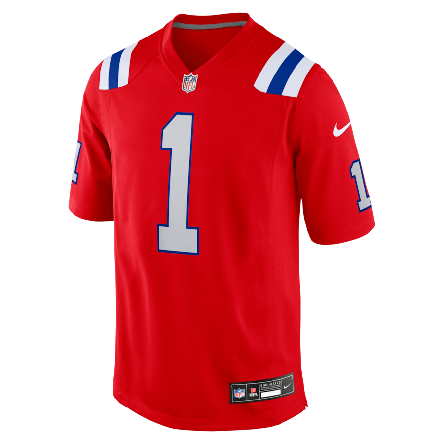 A.J. Brown New England Patriots Nike Game Jersey - Red thumbnail 3