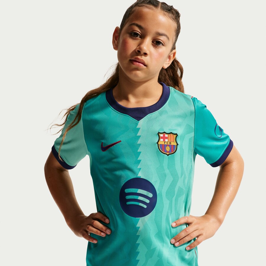 Barcelona Nike Youth 2026/27 Third Stadium Replica Jersey - Turquoise thumbnail 1