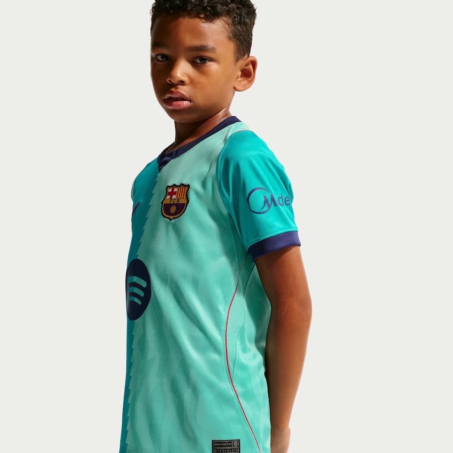 Barcelona Nike Youth 2026/27 Third Stadium Replica Jersey - Turquoise thumbnail 4