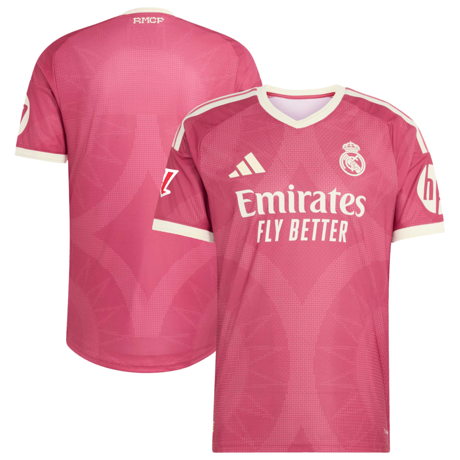 Real Madrid adidas 2026/27 Third On-Field Authentic Patch Jersey - Pink thumbnail 2