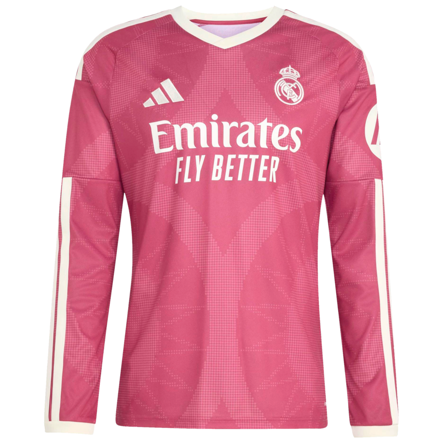 Real Madrid adidas 2026/27 Third Replica Long Sleeve Jersey - Pink thumbnail 3