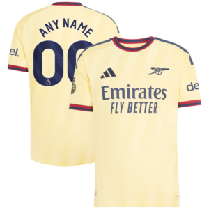 Arsenal adidas 2026/27 Third On-Field Authentic Custom Jersey - Yellow