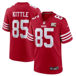 George Kittle San Francisco 49ers Nike 80th Anniversary Game Jersey - Scarlet