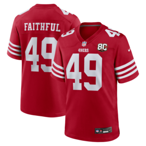 The Faithful San Francisco 49ers Nike 80th Anniversary Game Jersey - Scarlet
