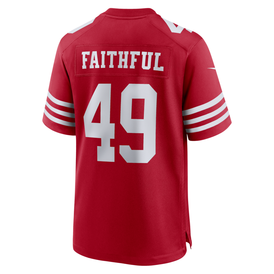 The Faithful San Francisco 49ers Nike 80th Anniversary Game Jersey - Scarlet thumbnail 4