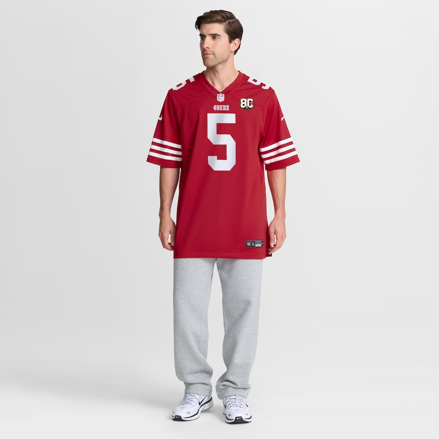 Mike Evans San Francisco 49ers Nike 80th Anniversary Game Jersey - Scarlet thumbnail 3