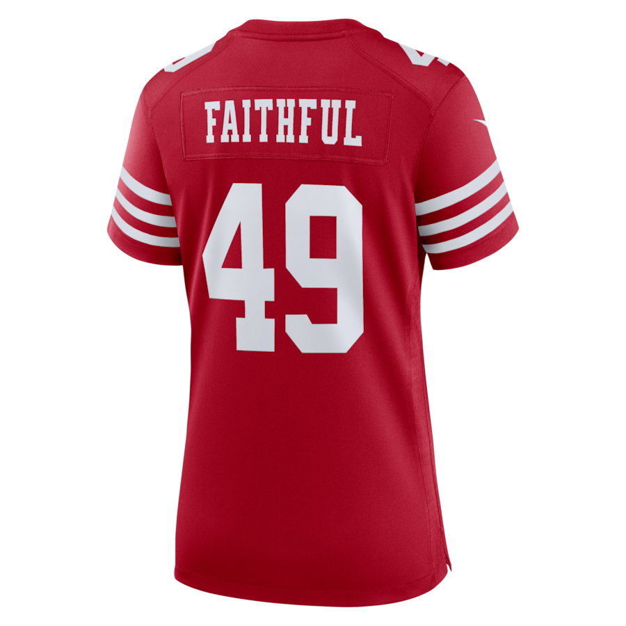 The Faithful San Francisco 49ers Nike Women's 80th Anniversary Game Jersey - Scarlet thumbnail 4