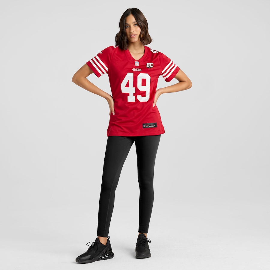 The Faithful San Francisco 49ers Nike Women's 80th Anniversary Game Jersey - Scarlet thumbnail 5
