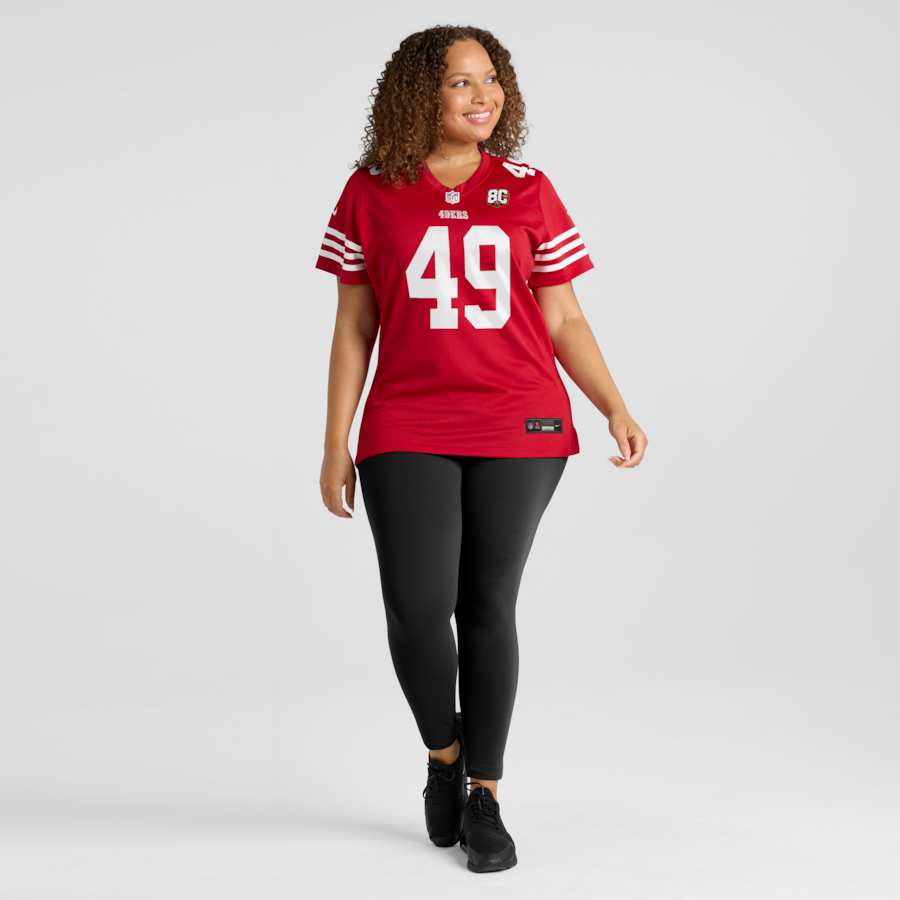 The Faithful San Francisco 49ers Nike Women's 80th Anniversary Game Jersey - Scarlet thumbnail 7