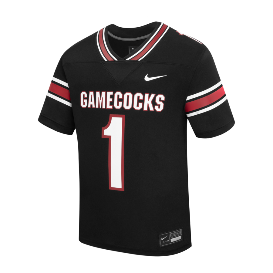 #1 South Carolina Gamecocks Nike Preschool Alternate Replica Football Jersey - Black thumbnail 3