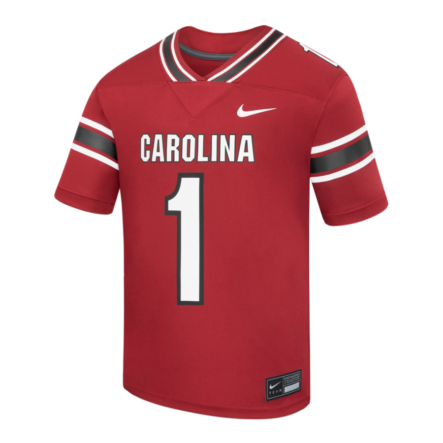 #1 South Carolina Gamecocks Nike Youth Home Replica Football Jersey - Garnet thumbnail 3