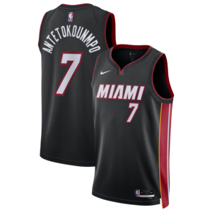 Giannis Antetokounmpo Miami Heat Nike Youth Swingman Jersey - Black - Icon Edition