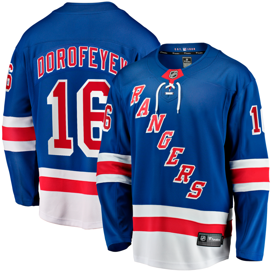 Pavel Dorofeyev New York Rangers Fanatics Home Breakaway Jersey - Blue thumbnail 1