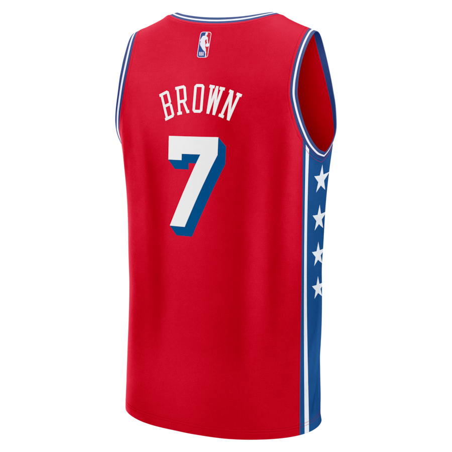 Jaylen Brown Philadelphia 76ers Fanatics Fast Break Jersey - Statement Edition - Red thumbnail 4