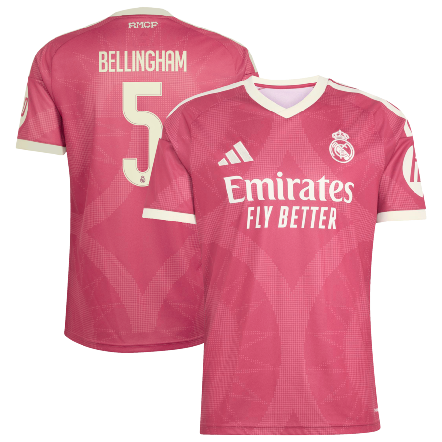 Jude Bellingham Real Madrid adidas 2026/27 Third Replica Jersey - Pink thumbnail 2