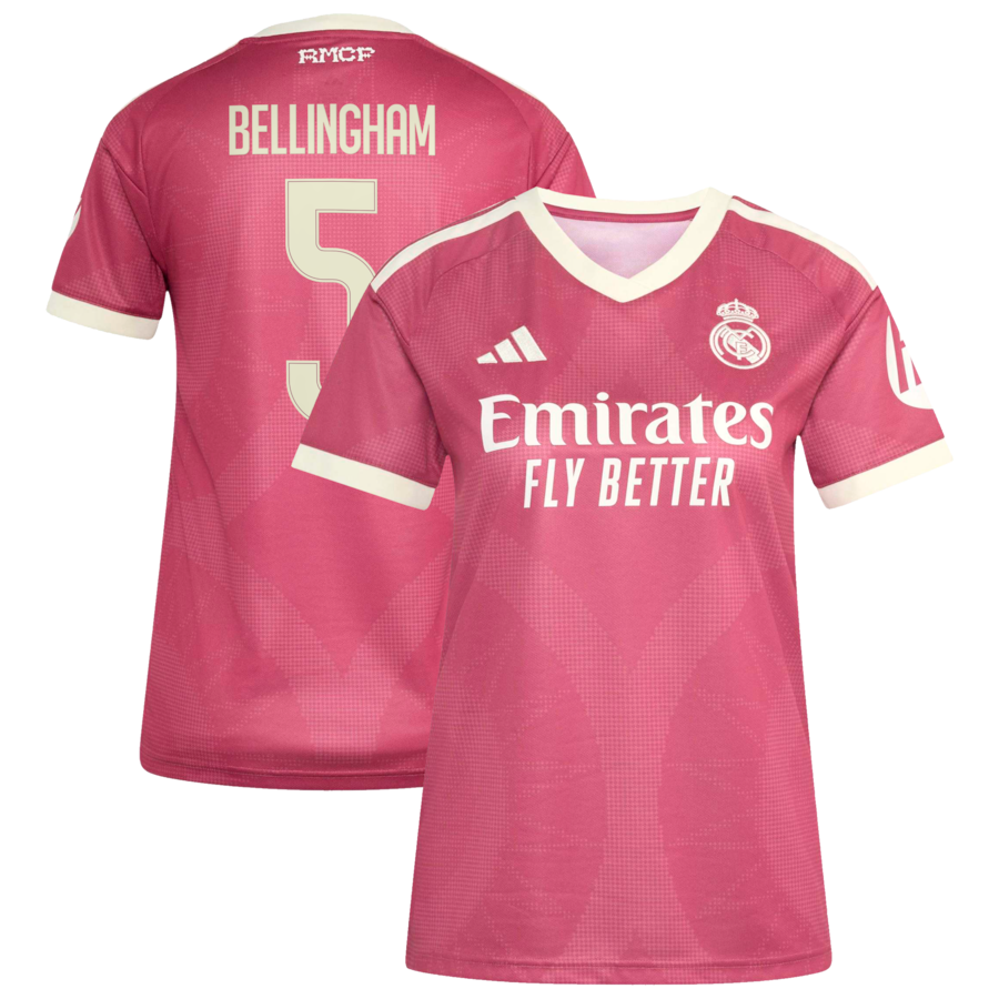 Jude Bellingham Real Madrid adidas Women's 2026/27 Third Replica Jersey - Pink thumbnail 2
