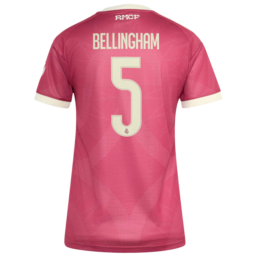 Jude Bellingham Real Madrid adidas Women's 2026/27 Third Replica Jersey - Pink thumbnail 4