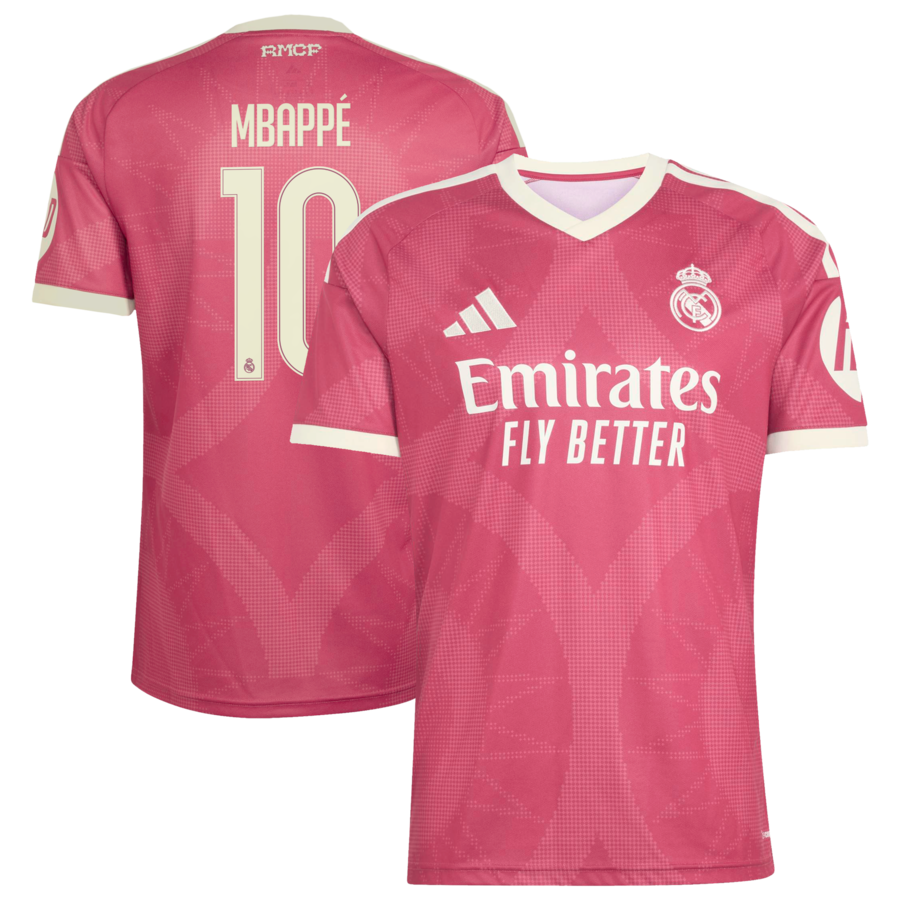 Kylian Mbappé Real Madrid adidas 2026/27 Third Replica Jersey - Pink thumbnail 1