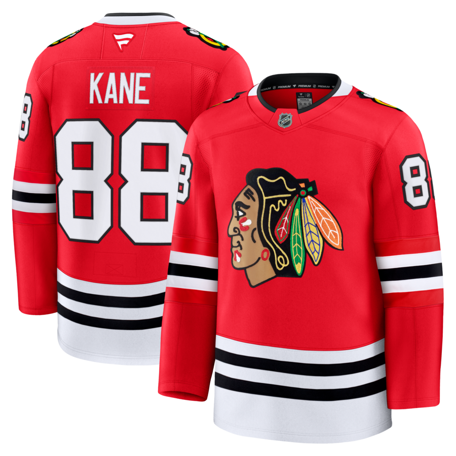 Patrick Kane Chicago Blackhawks Fanatics  Premium Jersey – Red thumbnail 1