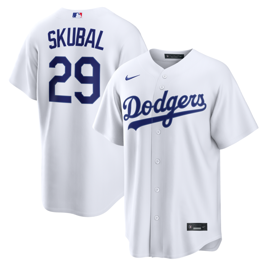 Tarik Skubal Los Angeles Dodgers Nike Home Replica Jersey - White thumbnail 1