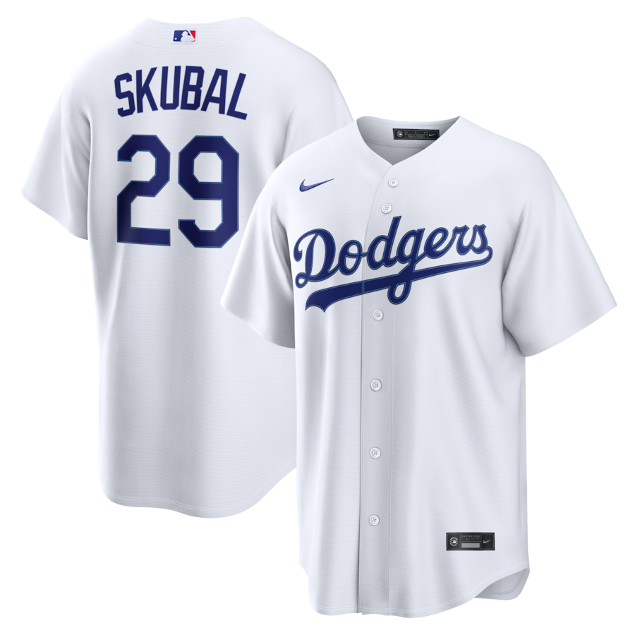Tarik Skubal Los Angeles Dodgers Nike Home Replica Jersey - White thumbnail 2