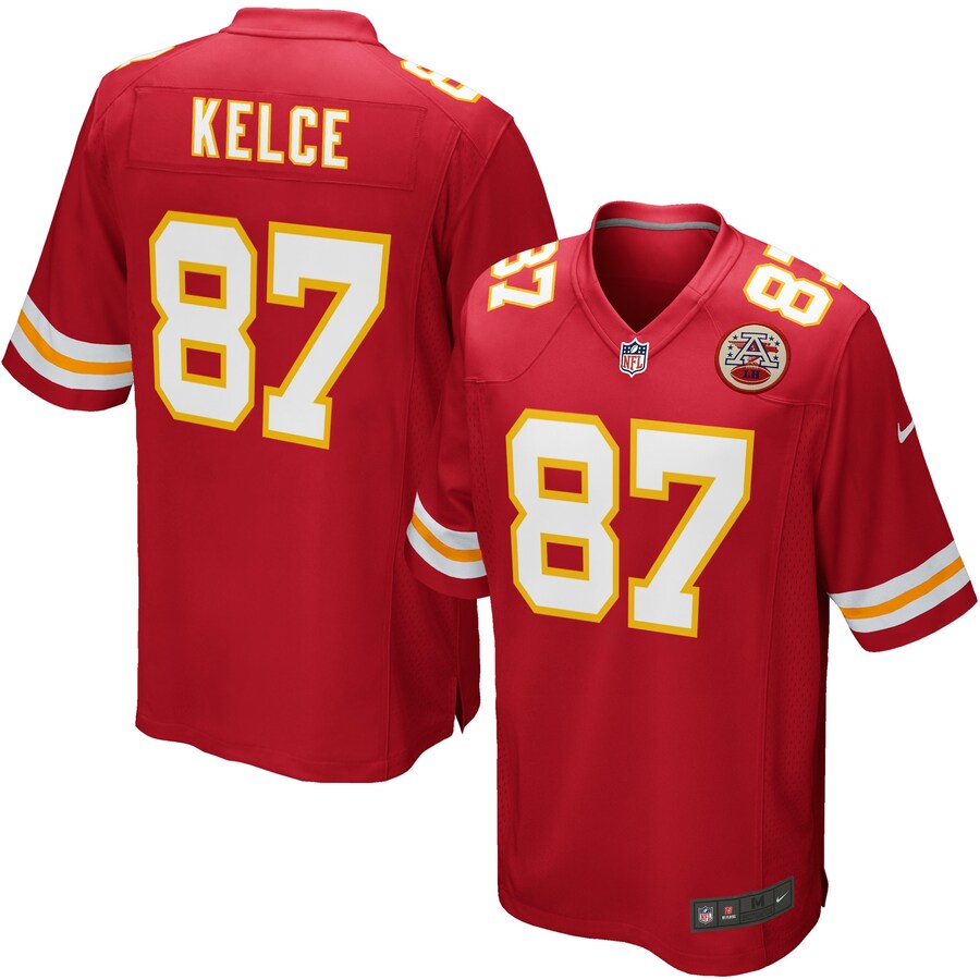 Travis Kelce Kansas City Chiefs Nike Youth Game Jersey - Red thumbnail 1
