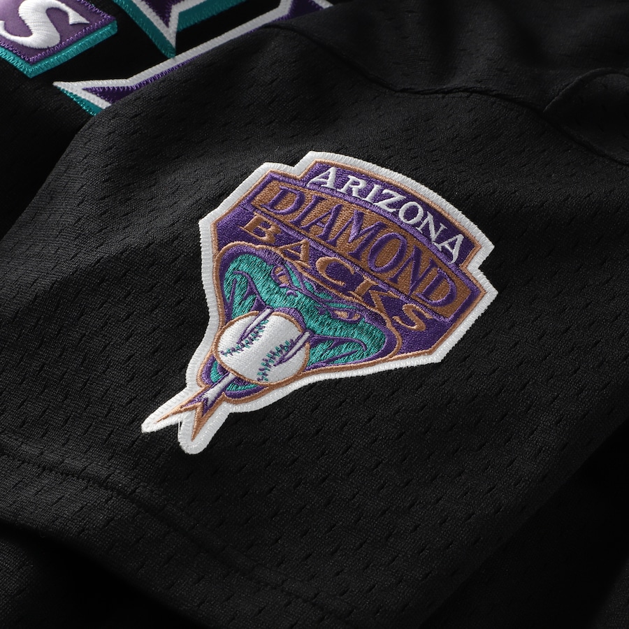 Randy Johnson Arizona Diamondbacks Mitchell & Ness Cooperstown Collection Mesh Batting Practice Button-Up Jersey - Black thumbnail 7