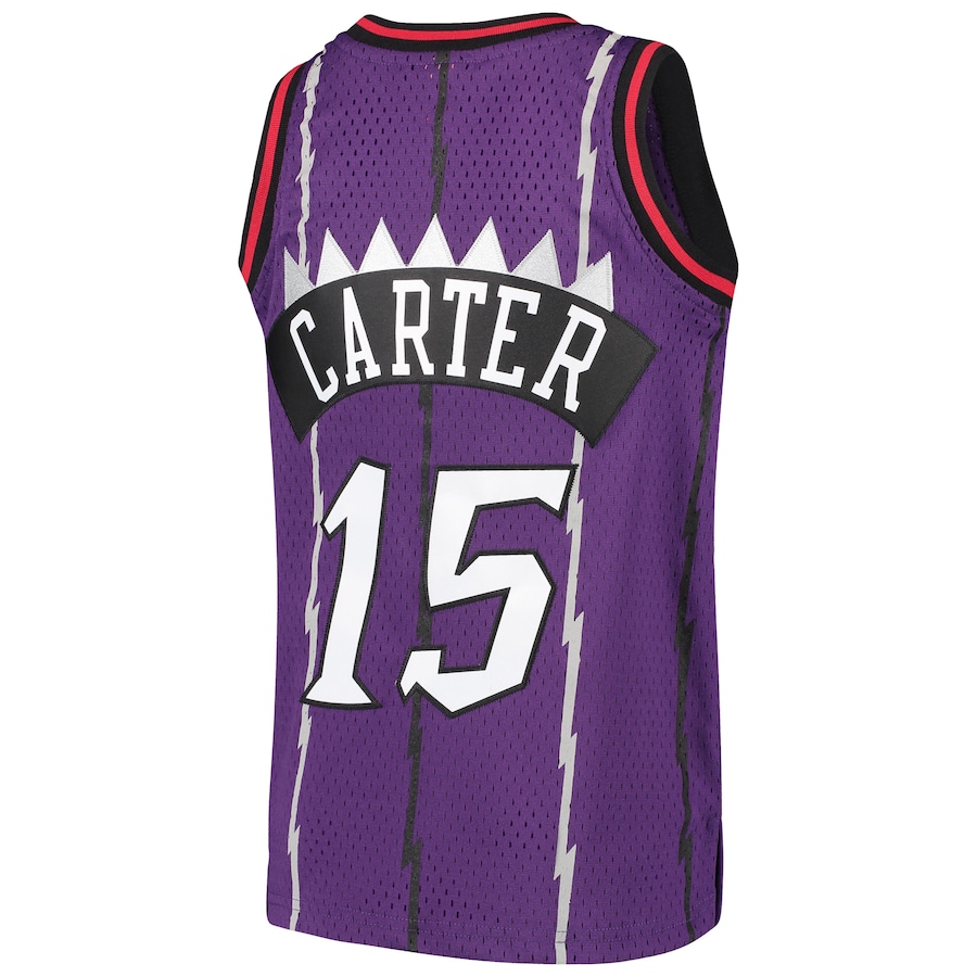 Vince Carter Toronto Raptors Mitchell & Ness Youth 1998/99 Hardwood Classics Swingman Throwback Jersey - Purple thumbnail 4