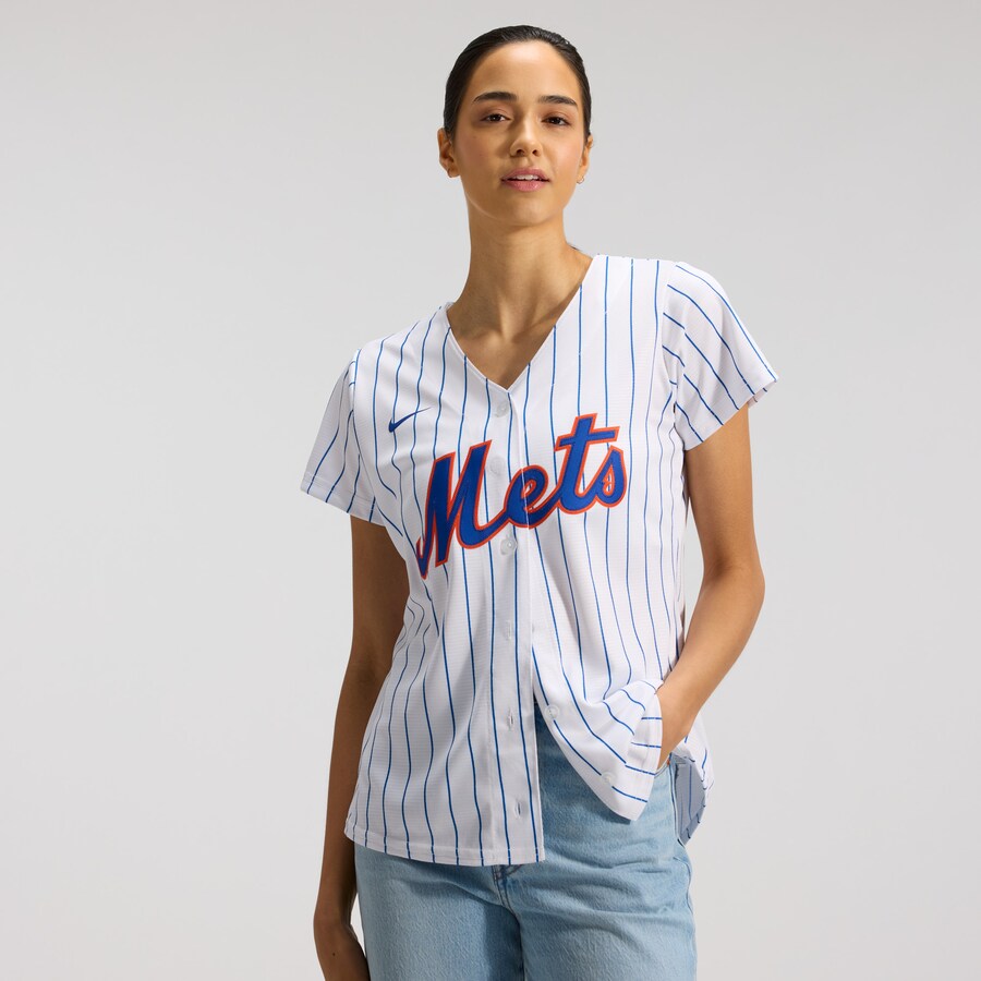 New York Mets Nike Women's Home Replica Team Jersey - White thumbnail 1