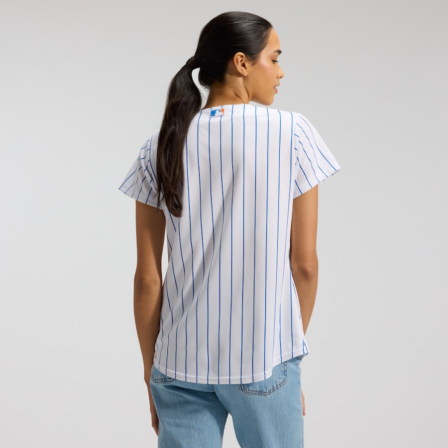 New York Mets Nike Women's Home Replica Team Jersey - White thumbnail 3