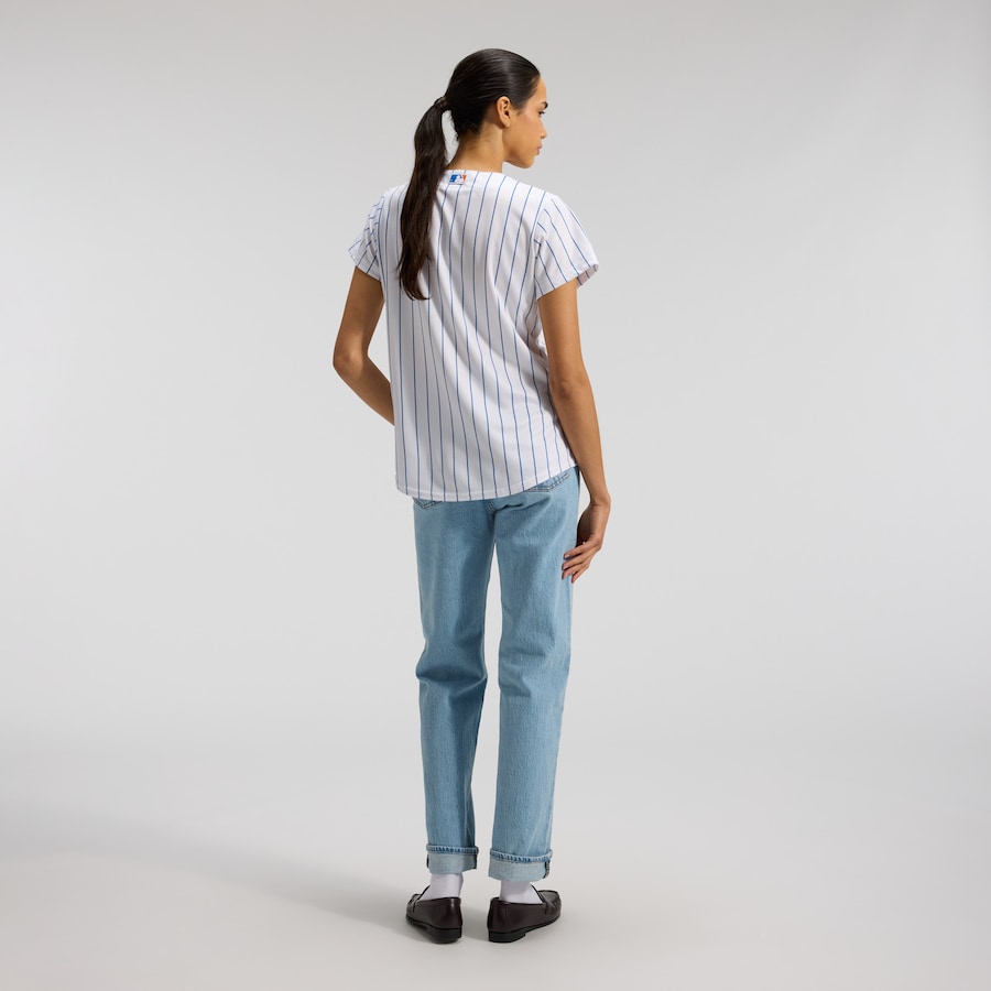 New York Mets Nike Women's Home Replica Team Jersey - White thumbnail 5