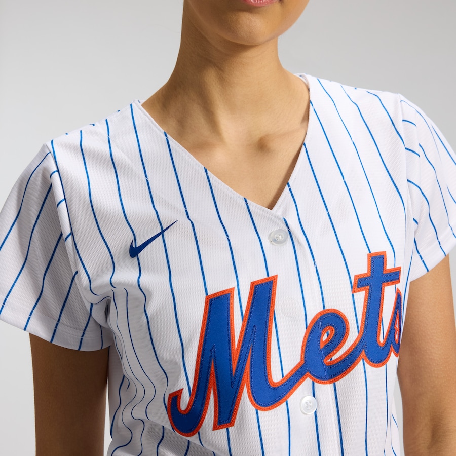 New York Mets Nike Women's Home Replica Team Jersey - White thumbnail 7