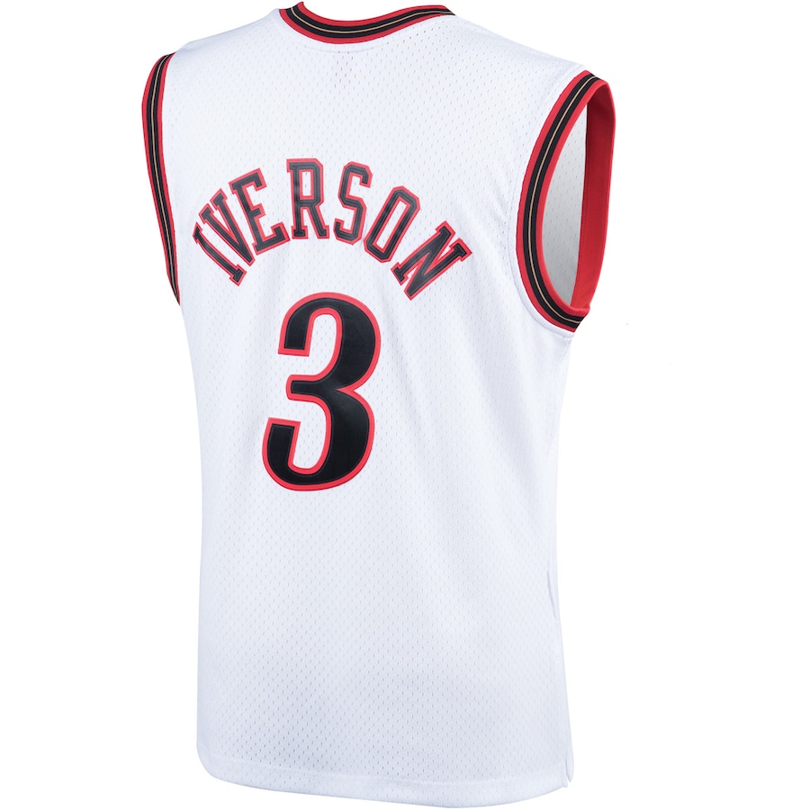 Allen Iverson Philadelphia 76ers Mitchell & Ness Hardwood Classics Swingman Jersey - White thumbnail 4