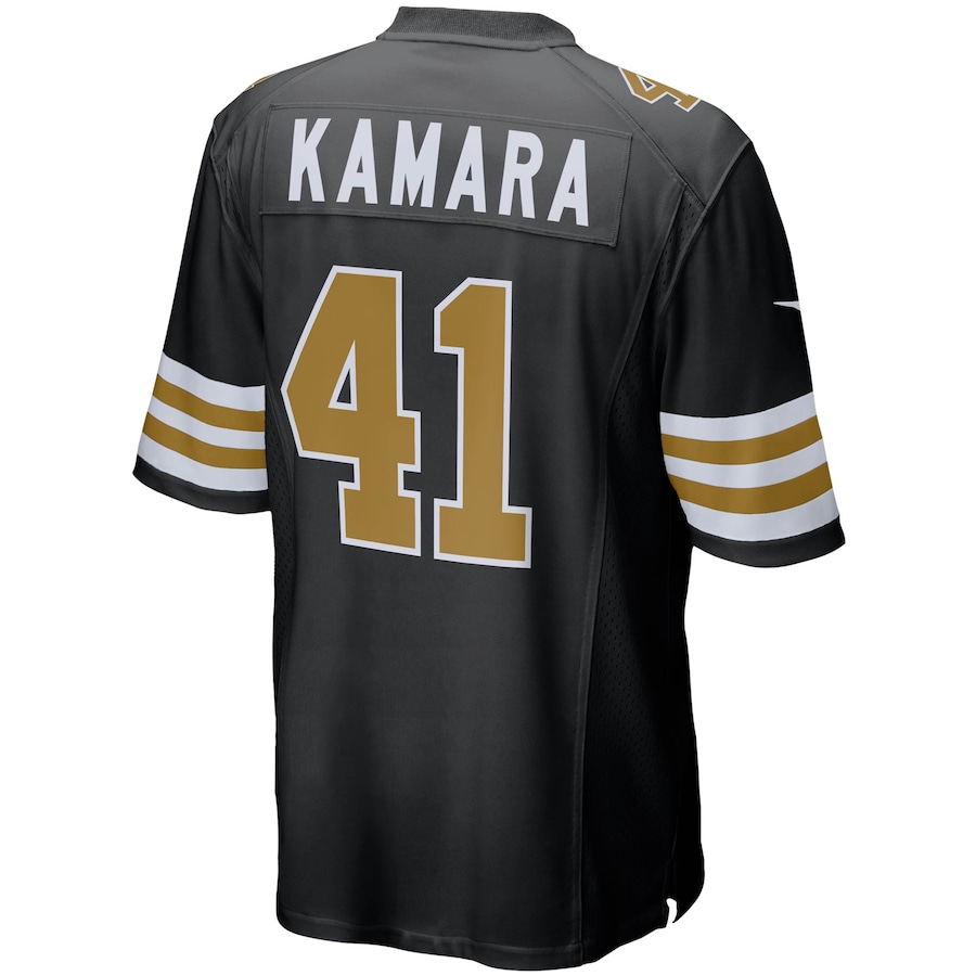 Alvin Kamara New Orleans Saints Nike Alternate Game Jersey - Black thumbnail 4