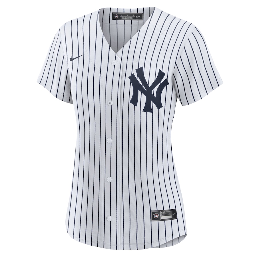 Derek Jeter New York Yankees Nike Women's Home Replica Player Jersey - White/Navy thumbnail 3