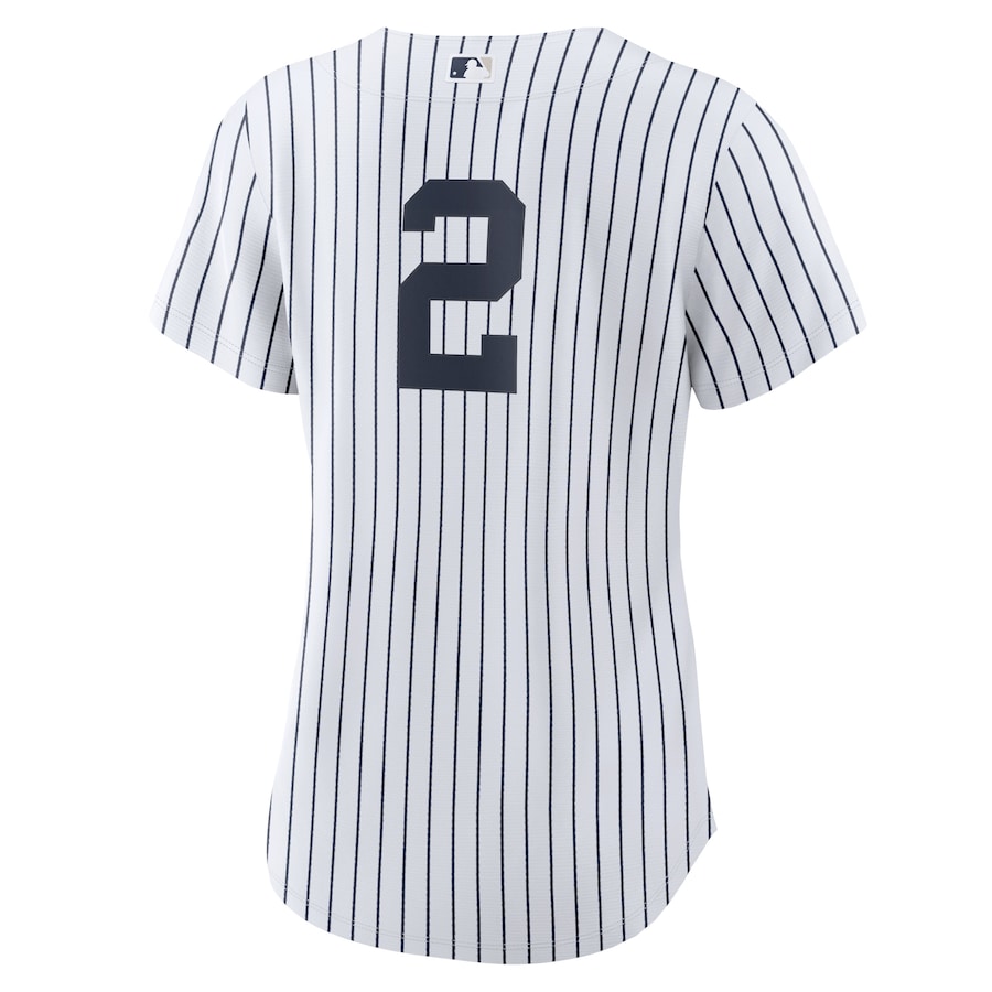 Derek Jeter New York Yankees Nike Women's Home Replica Player Jersey - White/Navy thumbnail 4