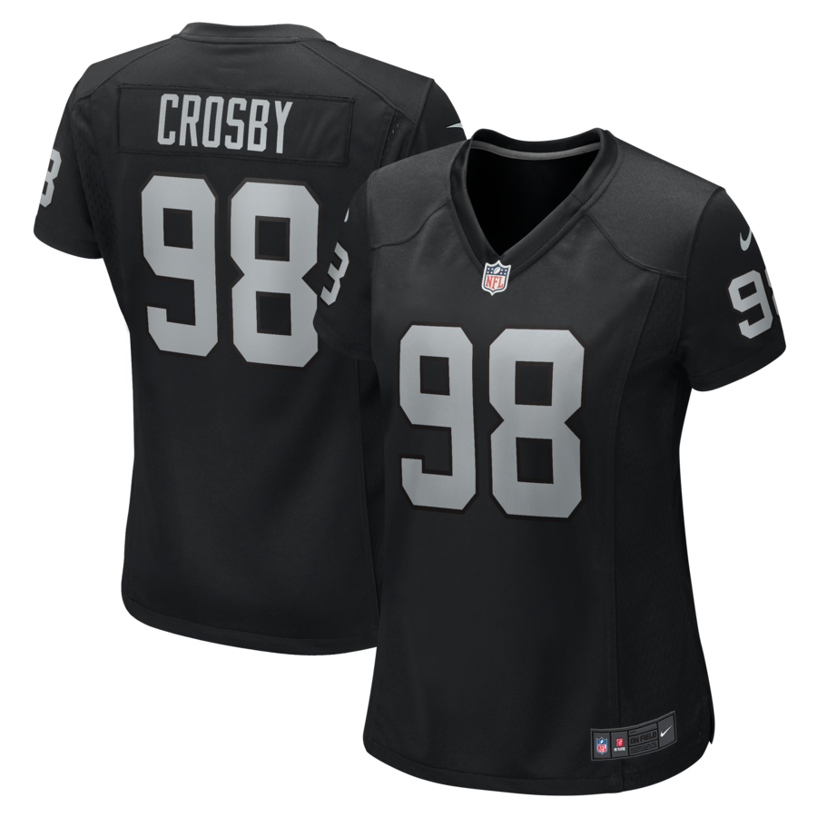 Maxx Crosby Las Vegas Raiders Nike Women's Jersey - Black thumbnail 1