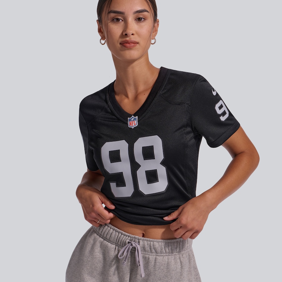 Maxx Crosby Las Vegas Raiders Nike Women's Jersey - Black thumbnail 10