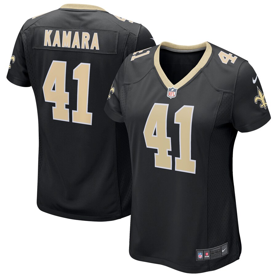Alvin Kamara New Orleans Saints Nike Women's Game Jersey - Black thumbnail 1
