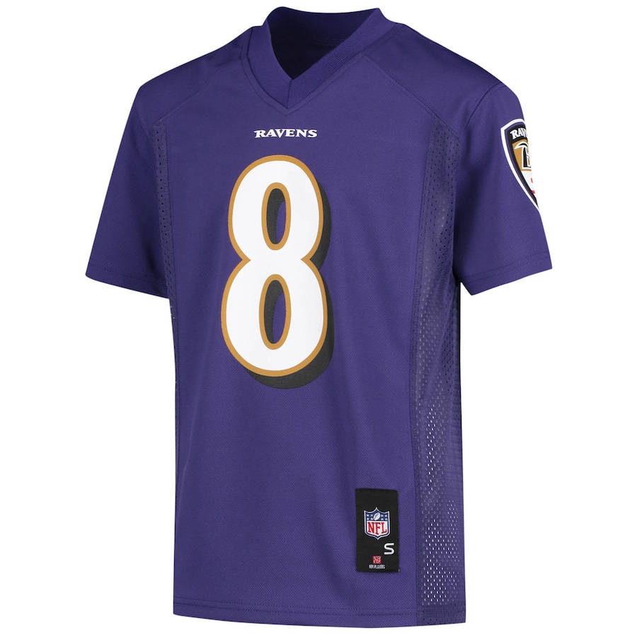 Lamar Jackson Baltimore Ravens Youth Replica Jersey - Purple thumbnail 3