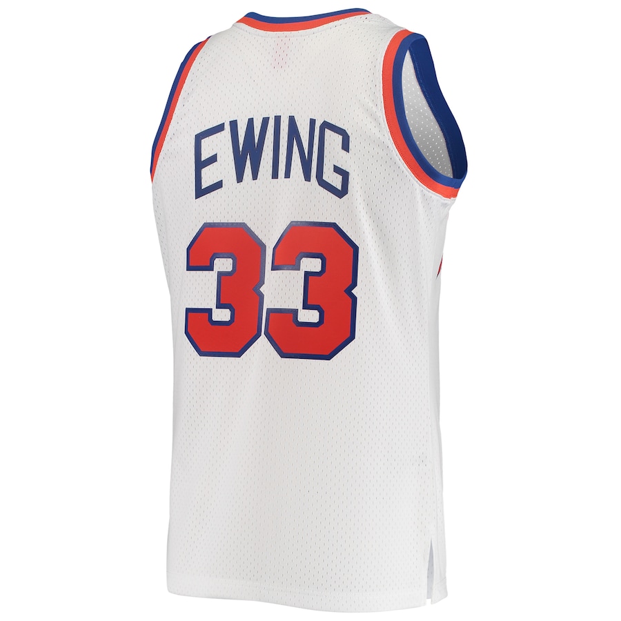 Patrick Ewing New York Knicks Mitchell & Ness 1985/86 Hardwood Classics Swingman Jersey - White thumbnail 4