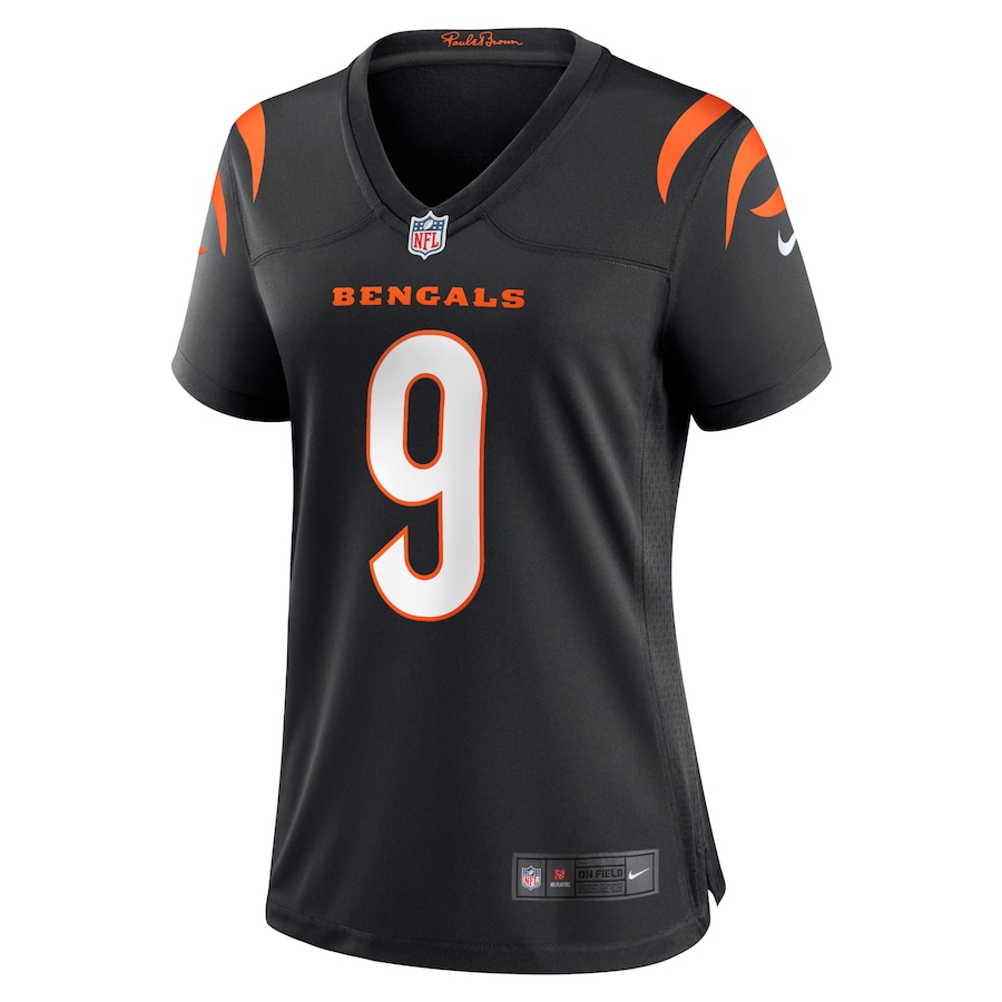 Joe Burrow Cincinnati Bengals Women's Nike Player Game Jersey - Black thumbnail 3