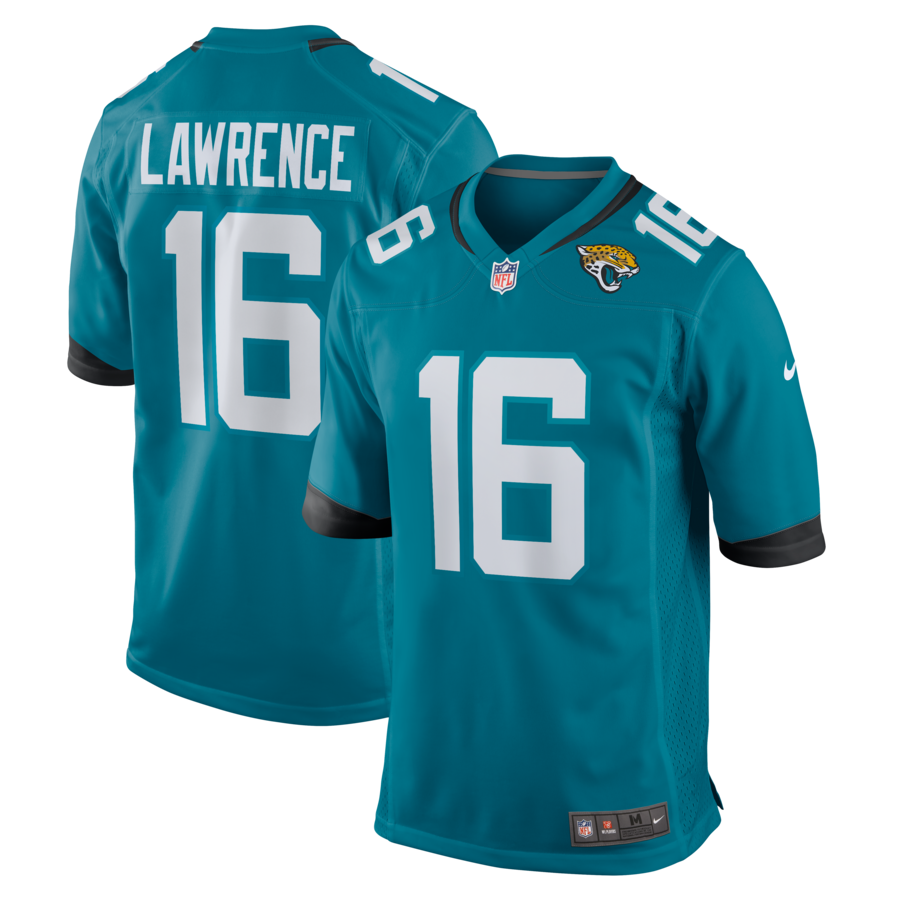 Trevor Lawrence Jacksonville Jaguars Nike Home Game Jersey - Teal thumbnail 1